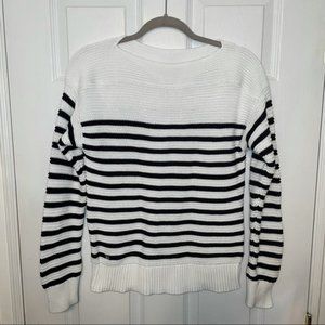 LAUREN Ralph Lauren Striped 100% Cotton Sweater Medium